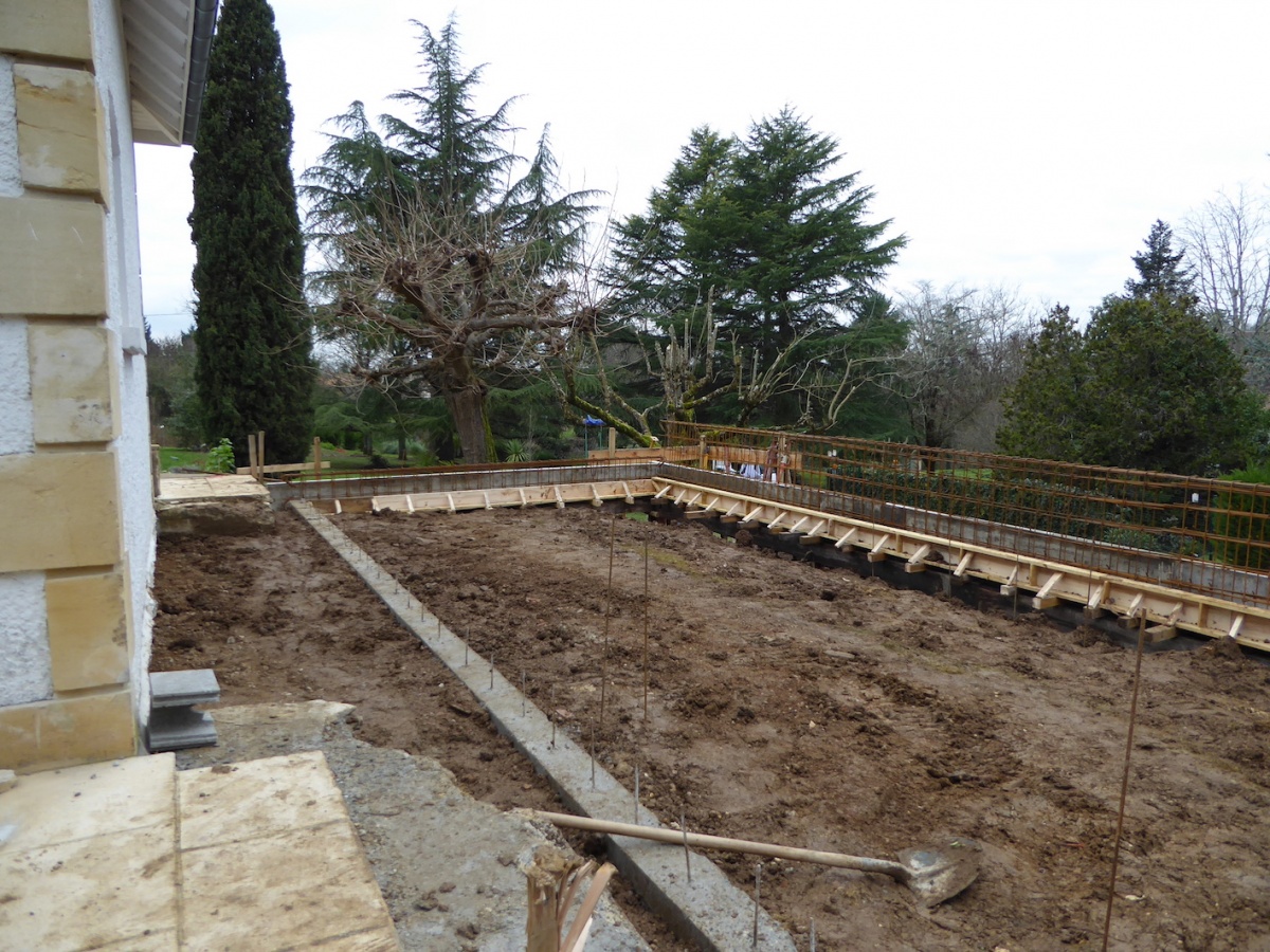 Rnovation et extension d'une Prigourdine 2018 : Chantier - Fondations