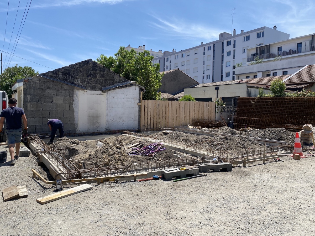 Dmolition et reconstruction d'une maison de ville 2024 : Travaux - Fondation 