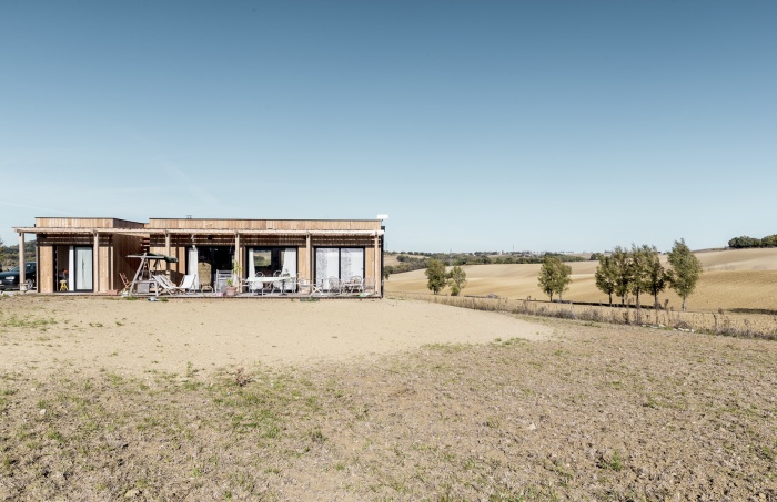 Maison bois bioclimatique